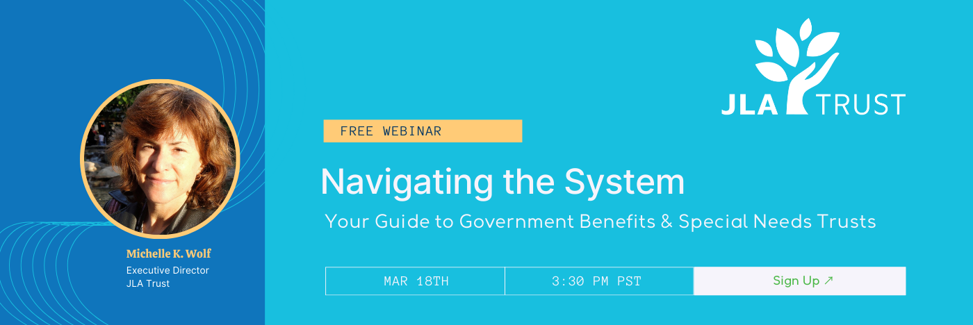 Navigating the System: Your Guide to Government Benefits & Special Needs Trusts Webinar